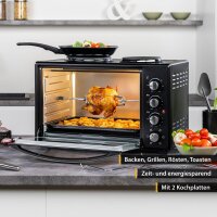 TZS First Austria Mini-Backofen mit Kochplatten |...