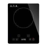 TZS First Austria Infrarot Kochplatte einzeln, elektrisch, Glaskeramik Kochplatte mit Infrarot-W&auml;rme, 2000W, Touch-Bedienfeld, mobile Kochplatte, Cerankochfeld 17,5 cm, schwarz