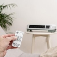 TZS First Austria Wandheizl&uuml;fter, Wandheizger&auml;t Keramik, Heizelement 2000 Watt, 12-Stunden-Timer, 2 Heizstufen, Wandmontage, Thermostat-Funktion, &Uuml;berhitzungsschutz, wei&szlig;