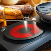 TZS First Austria Keramik-Kochfeld | Doppel-Kochplatte | 2 Kochplatten | Infrarot | 19 cm Durchmesser, einstellbare Temperatur | f&uuml;r Umzug, Camping, Unterwegs, Ferienwohnung