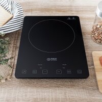 TZS First Austria Induktionskochplatte einzeln | 2000W | Slim-Design | 10-stufige Temperaturregelung | Timer | Kindersicherung | Sensor touch control | Camping, mobil