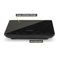 TZS First Austria Induktionskochplatte einzeln | 2000W | Slim-Design | 10-stufige Temperaturregelung | Timer | Kindersicherung | Sensor touch control | Camping, mobil