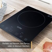 TZS First Austria Induktionskochplatte einzeln | 2000W | Slim-Design | 10-stufige Temperaturregelung | Timer | Kindersicherung | Sensor touch control | Camping, mobil