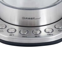 TZS First Austria Glaswasserkocher 1,5 L, mit Kalkfilter, 2200 Watt, Innenbeleuchtung, kabellos, Trockenkochschutz, 360&deg; Grad Anschluss-Sockel