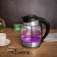 TZS First Austria Edelstahl Glaswasserkocher 1,8L, 2200W,...