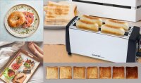TZS First Austria Doppel Toaster, verchromtes Geh&auml;use, 6 Stufen inkl. Abbruchtaste
