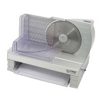 TZS First Austria Allesschneider, elektrischer K&uuml;chenhelfer, Zubereitung von Aufschnitt, praktische Schneidemaschine f&uuml;r gleichgro&szlig;e Scheiben, in Aluminium, 120 W