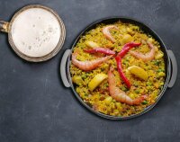 TZS First Austria Elektrische Pizzapfanne 42 cm, Runder Pizzaofen 1500 W, Antihaft-Heizplatte mit Metallfenster-Deckel f&uuml;r Hamburger, Omelette, Pizza, Braten