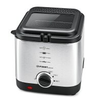 TZS First Austria Fritteuse | 900 Watt| 1,5L | Fritteuse mit &Ouml;l | Anti-Geruchs-Filter | antihaftbeschichtet, standsicher und rutschfest| leichte Reinigung | knusprige Pommes | herausnehmbarer Drahtkorb