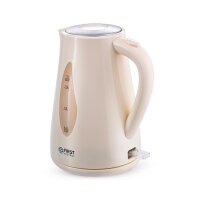 TZS First Austria Wasserkocher 1,7L, 2220 W, 360 Grad Abstellwinkel, abnehmbarer Filter, Trockenkochschutz, Abschaltautomatik,integrierter Kalkfilter, creme