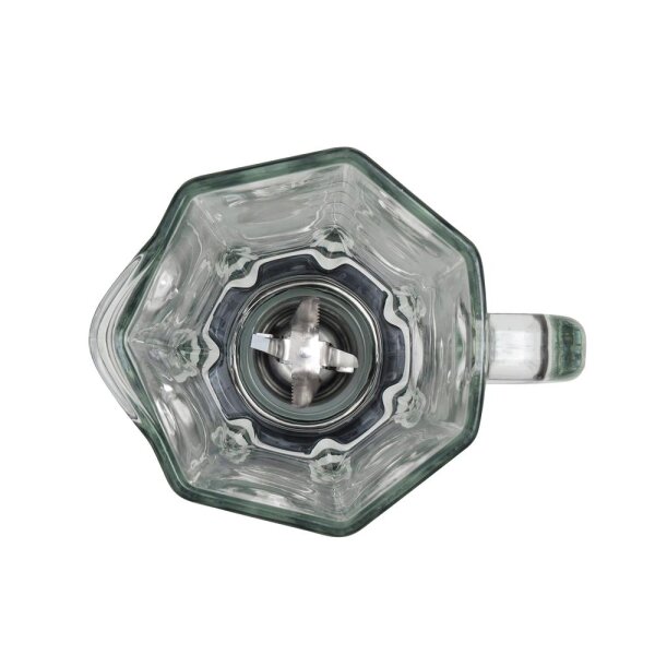 TZS First Austria Standmixer, 1200 W, leistungsstarker Smoothie-Mixer mit abnehmbarer 1,5L Glasschale, Multifunktionsmixer 6 Klingen, 3 Geschwindigkeiten, Eisfunktion, grau/schwarz