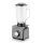 TZS First Austria Standmixer, 1200 W, leistungsstarker Smoothie-Mixer mit abnehmbarer 1,5L Glasschale, Multifunktionsmixer 6 Klingen, 3 Geschwindigkeiten, Eisfunktion, grau/schwarz