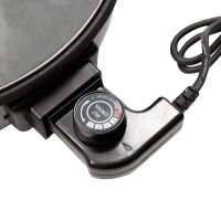 TZS First Austria Elektrische Pizzapfanne 32 cm, Runder Pizzaofen 1500 W, Antihaft-Heizplatte mit Glasdeckel f&uuml;r Hamburger, Omelette, Pizza, Braten