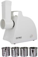 TZS First Austria elektrischer Fleischwolf, 2 Edelstahlschneidscheiben, 1 Wursttrichter, 1 Hobel, 1 Tomatenpresse, wei&szlig;, 1000 W