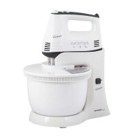 TZS First Austria R&uuml;hrger&auml;t mit Sch&uuml;ssel 300 Watt Edelstahl, 5 Geschwindigkeiten, Turbofunktion, Stabmixeraufsatz, Spritzschutz, inkl. Knethaken, Schneebesen