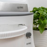 TZS First Austria Handmixer mit 3,5L Kunststoffsch&uuml;ssel mit Automatikantrieb, 500W, 5 Geschwindigkeiten, Turbofunktion, inkl. Knethaken und R&uuml;hrbesen