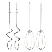 TZS First Austria Handmixer, 300 W, elektrischer leistungsstarker Handr&uuml;hrer, 5 Geschwindigkeitsstufen, Turbo- und Auswurffunktion, inkl. R&uuml;hrbesen & Knethaken, wei&szlig;/schwarz