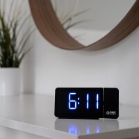 TZS First Austria Radio-Wecker  | FM-Radio-Wecker mit klarem Sound | DC-Betrieb und Stromversorgung &uuml;ber USB-Kabel | Uhrzeitprojektion | Snooze-Funktion | Sleep-Timer