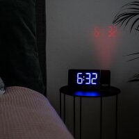 TZS First Austria Radio-Wecker  | FM-Radio-Wecker mit klarem Sound | DC-Betrieb und Stromversorgung &uuml;ber USB-Kabel | Uhrzeitprojektion | Snooze-Funktion | Sleep-Timer