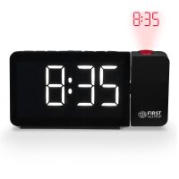 TZS First Austria Radio-Wecker  | FM-Radio-Wecker mit klarem Sound | DC-Betrieb und Stromversorgung &uuml;ber USB-Kabel | Uhrzeitprojektion | Snooze-Funktion | Sleep-Timer