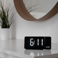 TZS First Austria Radio-Wecker  | FM-Radio-Wecker mit klarem Sound | DC-Betrieb und Stromversorgung &uuml;ber USB-Kabel | Uhrzeitprojektion | Snooze-Funktion | Sleep-Timer