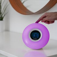 TZS First Austria Lichtwecker mit Radio | Wake-Up Light  | FM-Radio mit klarem Sound | 8 Farben-Licht | 6 Naturt&ouml;ne | Snooze-Funktion | Sleep-Timer | Kalender | Nachtlicht & Leselicht