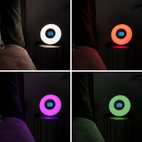 TZS First Austria Lichtwecker mit Radio | Wake-Up Light  | FM-Radio mit klarem Sound | 8 Farben-Licht | 6 Naturt&ouml;ne | Snooze-Funktion | Sleep-Timer | Kalender | Nachtlicht & Leselicht