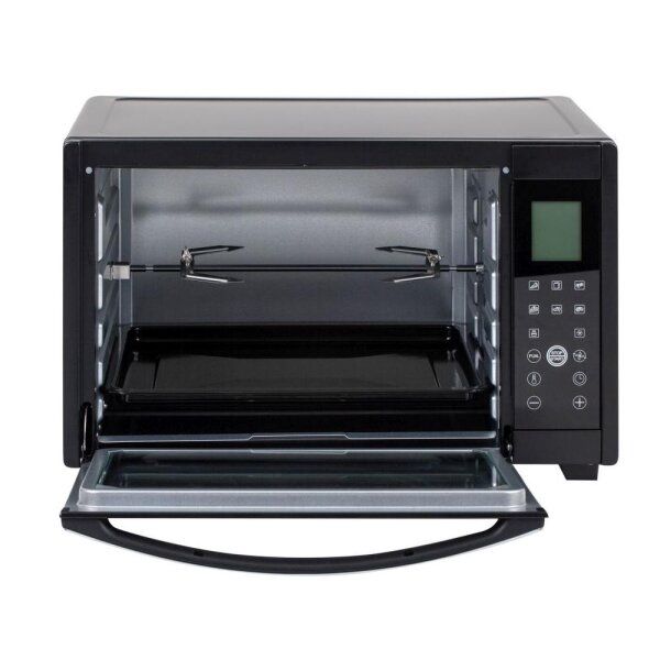 TZS First Austria Minibackofen, 2000 Watt, 45L, Digitalanzeige, kompakter Elektroofen f&uuml;r den Tischgebrauch, zum Backen & Grillen, mit digitalem Bedienfeld