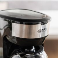 TZS First Austria Filterkaffeemaschine mit Dauerfilter 12 Tassen Kaffeemaschine mit Warmhalteplatte | schwarz | Filtermaschine mit Glaskanne | Permanentfilter | Tropfstopp
