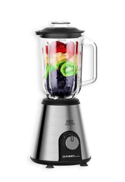TZS First Austria - Standmixer mit 4 Klingen, 1000W | 1,5 L | 2 Geschwindigkeitsstufen | Pulse Funktion | Standmixer f&uuml;r Babynahrung | Smoothie Maker Eiwei&szlig;shakes | Shake | Blender | Mixer