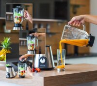 TZS First Austria - Standmixer mit 4 Klingen, 1000W | 1,5 L | 2 Geschwindigkeitsstufen | Pulse Funktion | Standmixer f&uuml;r Babynahrung | Smoothie Maker Eiwei&szlig;shakes | Shake | Blender | Mixer