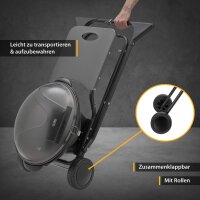 TZS First Austria 2in1 Elektrogrill, 2400 W Standgrill & Tischgrill, mit Deckel und Ablagefl&auml;che, in 3min hei&szlig;, Elektro Outdoor Grill mit Haube und klappbarem Standfu&szlig;