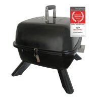 TZS First Austria Standgrill mit Deckel, elektrisch oder mit Holzkohle grillen, 2-in-1 Funktion, 2000W, Kugelgrill in 3 min hei&szlig; mit regelbarem Thermostat, Emaillegrillrost