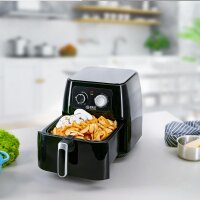 TZS First Austria Elektro-Fritteuse mit 6,2 L Edelstahl-Entfettungskorb, 60-Minuten-Timer, 200 &deg; Maximaltemperatur f&uuml;r Pommes frites, Frittiertes, H&auml;hnchen