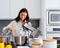 TZS First Austria Profi K&uuml;chenmaschine 1300 W, 5 L Beh&auml;lter, 6 Geschwindigkeiten, Knetmaschine, K&uuml;chenmaschine mit Knetfunktion, Standmixer, Edelstahl