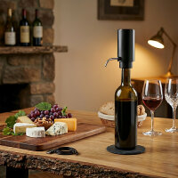 CUCINELLA Weinbel&uuml;fter & Geschenke-Set | USB-C Ladekabel | Weinbel&uuml;ftung in Sekundenschnelle | Schwarz