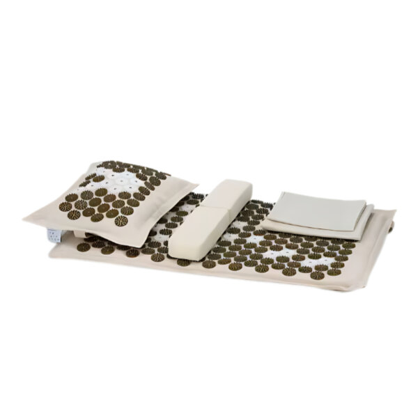 HOLIVITAL Premium Akupressur-Set | 5-teiliges Set | Gro&szlig;e Liegefl&auml;che | Tragetaschenfunktion | Beige