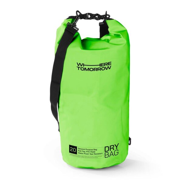 Where Tomorrow PVC dry bag Style 01 20L gr&uuml;n