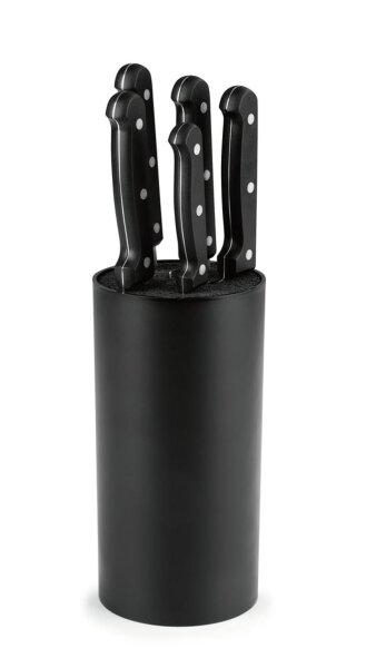 GOURMETmaxx Messerset mit Messerblock 6-tlg. schwarz/silber
