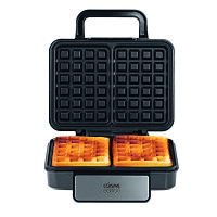 CUISINE EDITION Belgisches Waffeleisen | 1200 Watt | Doppelwaffeleisen mit Antihaftbeschichtung aus Keramik