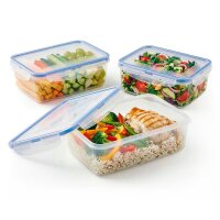 GOURMETmaxx Frischhaltedosen 1,2l transparent/blau...