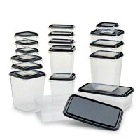 GOURMETmaxx Frischhaltedosen, transparent/anthrazit A-Ware