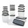 GOURMETmaxx Frischhaltedosen, transparent/anthrazit A-Ware