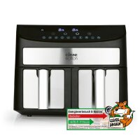 Cuisine Edition Hei&szlig;luft-Fritteuse Zweikammer 7l...