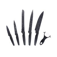 GOURMETmaxx Messerset 6-tlg. schwarz inkl. Sparsch&auml;ler