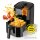 GOURMETmaxx Hei&szlig;luft-Fritteuse Mechanisch 3,6l 1200W schwarz