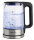 GOURMETmaxx Glas-Wasserkocher LED 1,7l 2200W Edelstahl/schwarz kabellos