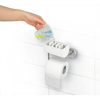 BIDEO Toilettenpapierbefeuchter | Halterung f&uuml;r Toilettenpapier, einfache Montage | Alternative zu feuchtem Toilettenpapier | Wei&szlig;
