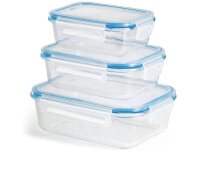 GOURMETmaxx Glas-Frischhaltedosen transparent/blau...
